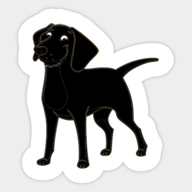 black lab cartoon - Labrador Retriever - Sticker | TeePublic